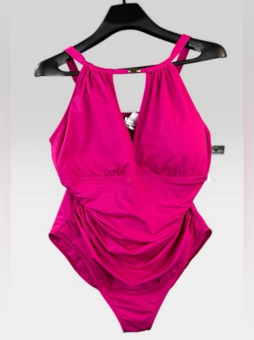 Ralph Lauren Fuchsia Halter One-Piece Swimsuit